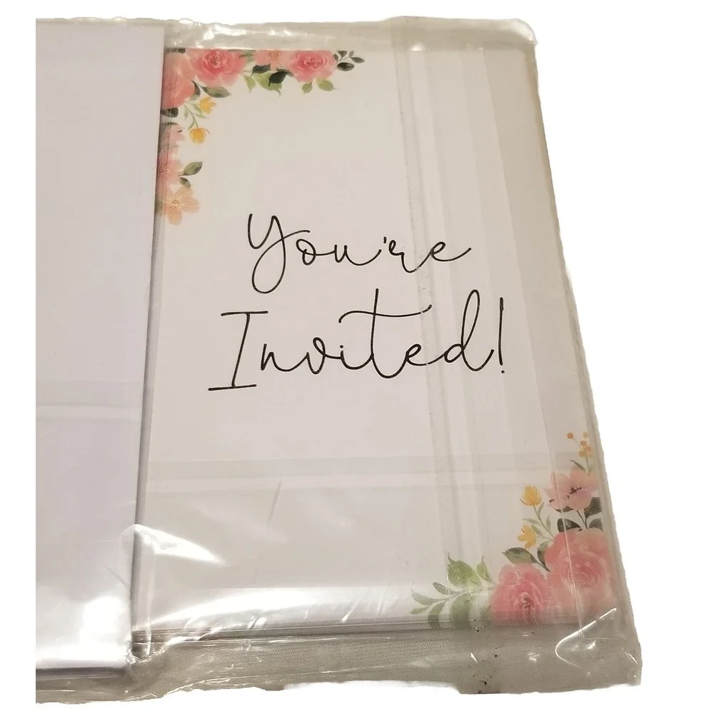 Baby Girl Baby Shower 25 Pack Invitations W/ Envelopes‎ New